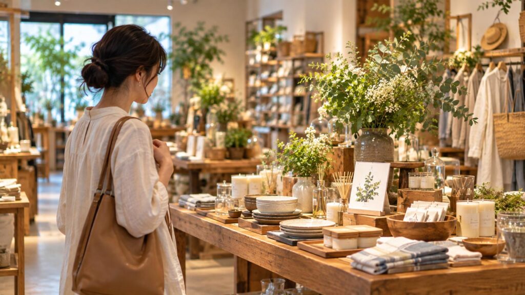 売場は「話さない接客スタッフ」